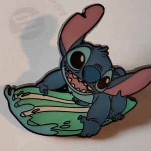Loungefly Lilo & Stitch Pin Surfing Beach Day Series Trade Pin Rare 2 " Enamel